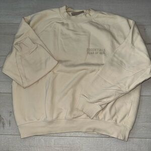 Essentials Cream Crewneck Sweater